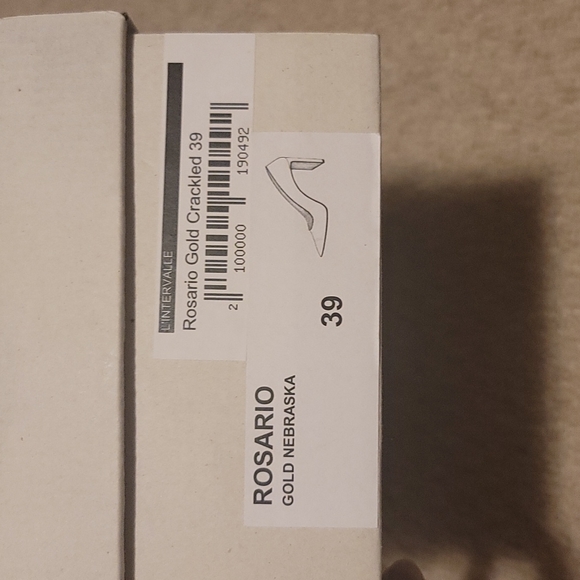 L'intervalle cracked leather gold pumps - Picture 2 of 7